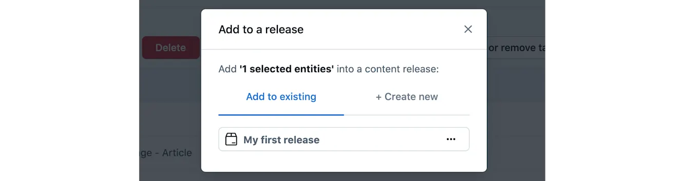 Launch Add content 204