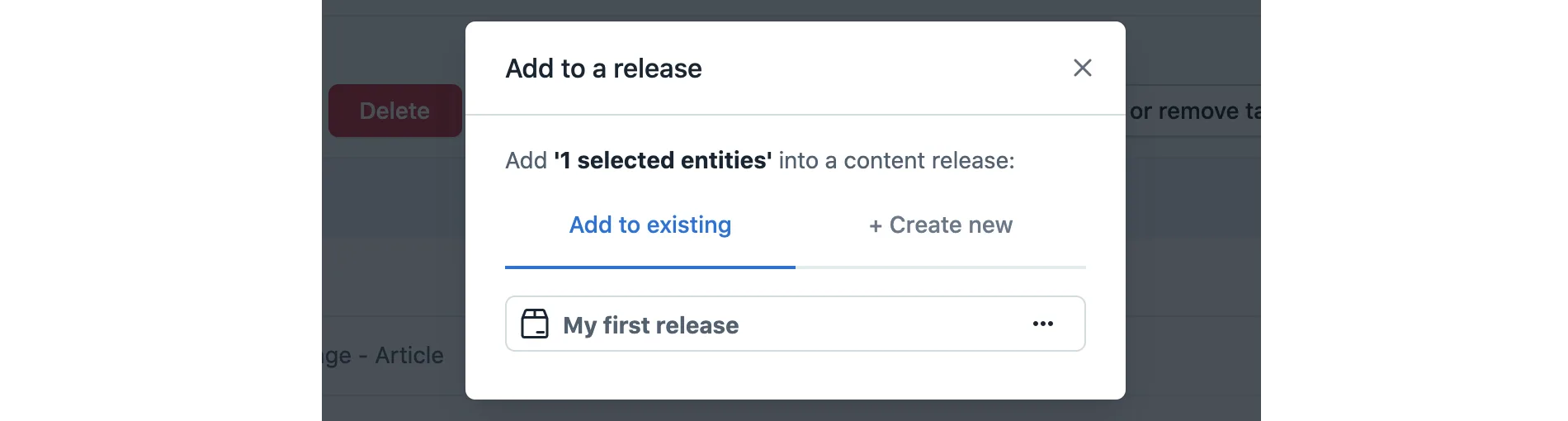 Launch Add content 204
