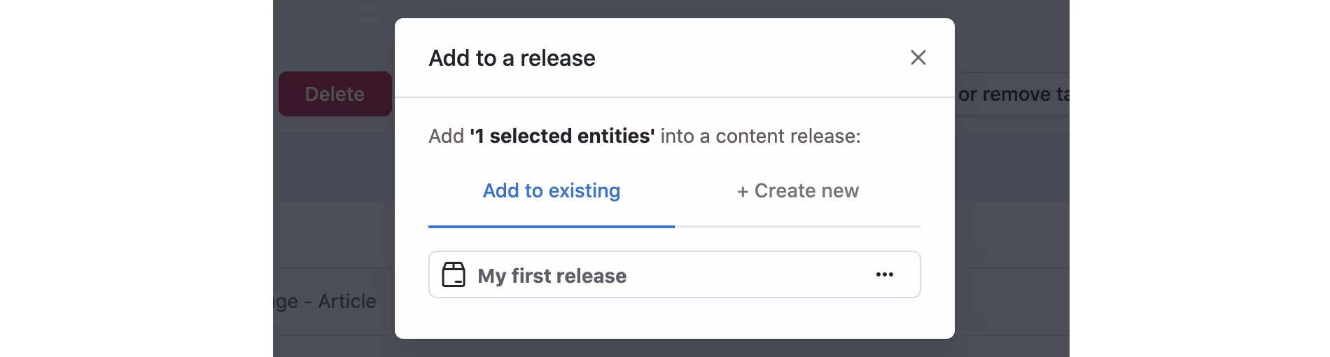 Launch Add content 204