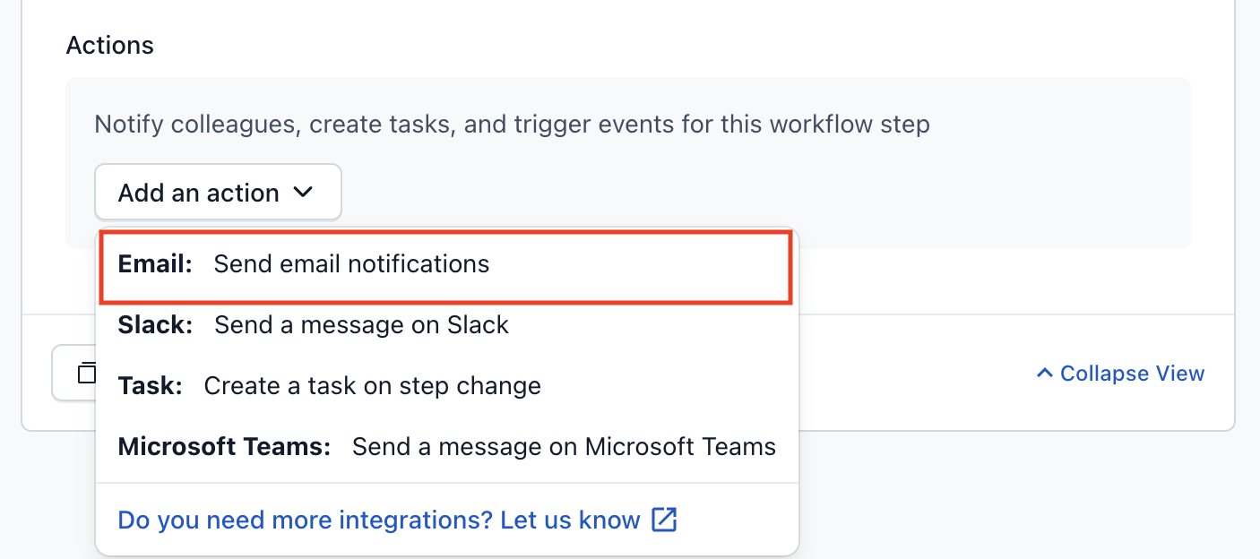 workflows Email notification 2