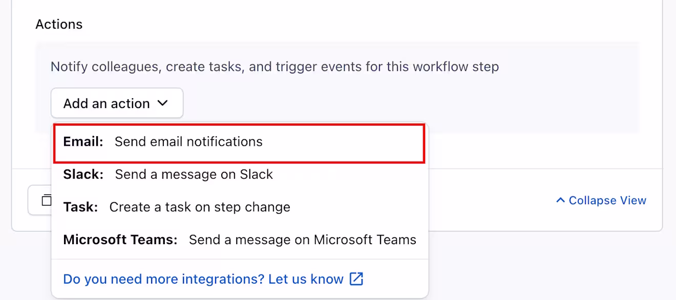 workflows Email notification 2
