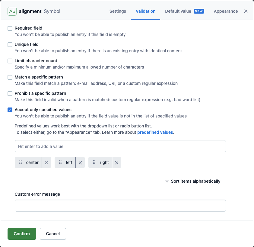 default-values-create-alignment-field