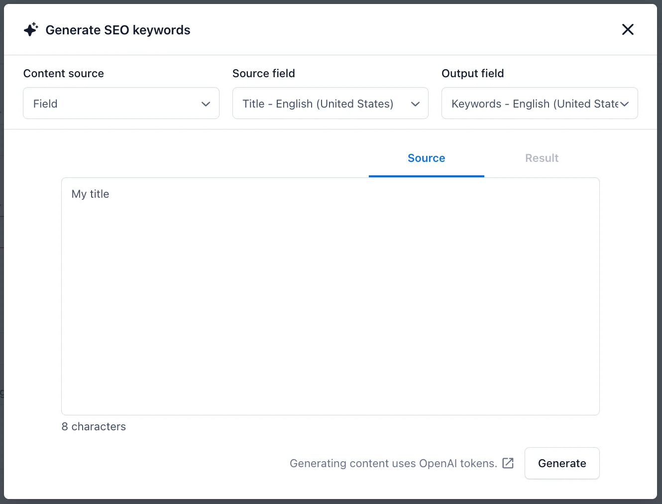 AICG SEO Keywords