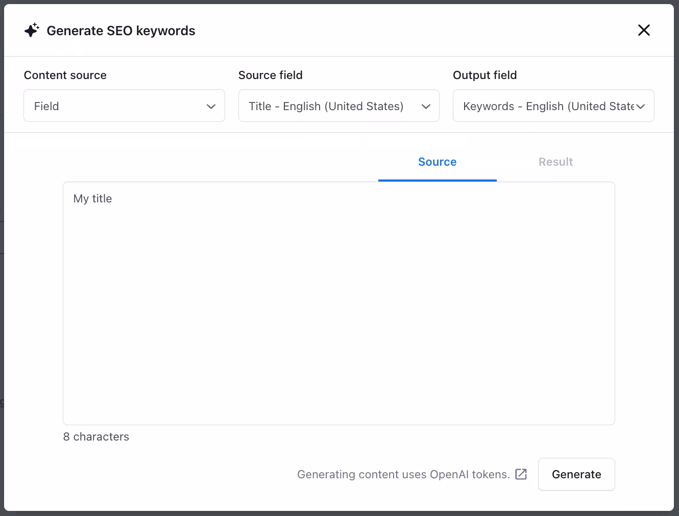 AICG SEO Keywords