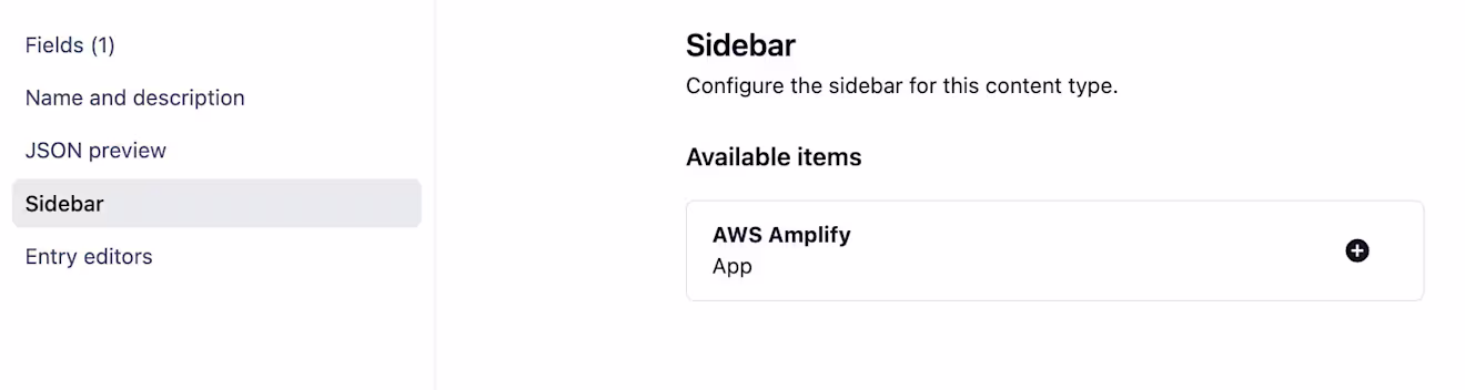 Amplify Sidebar