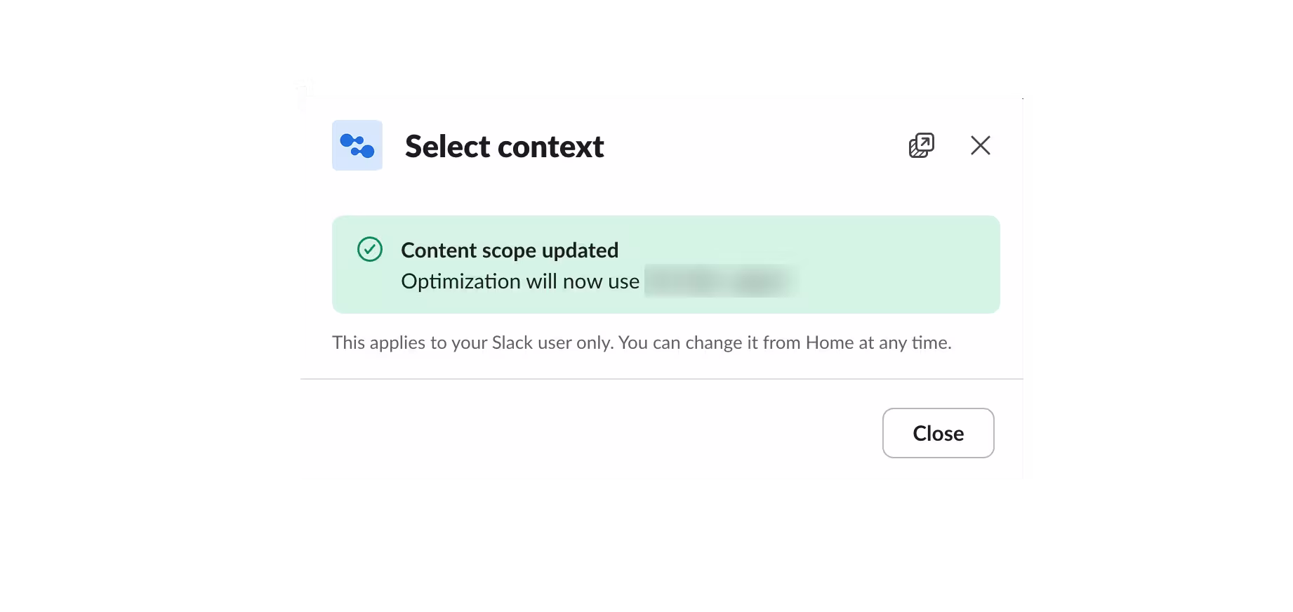 Opt Slack Agent: Context was updated