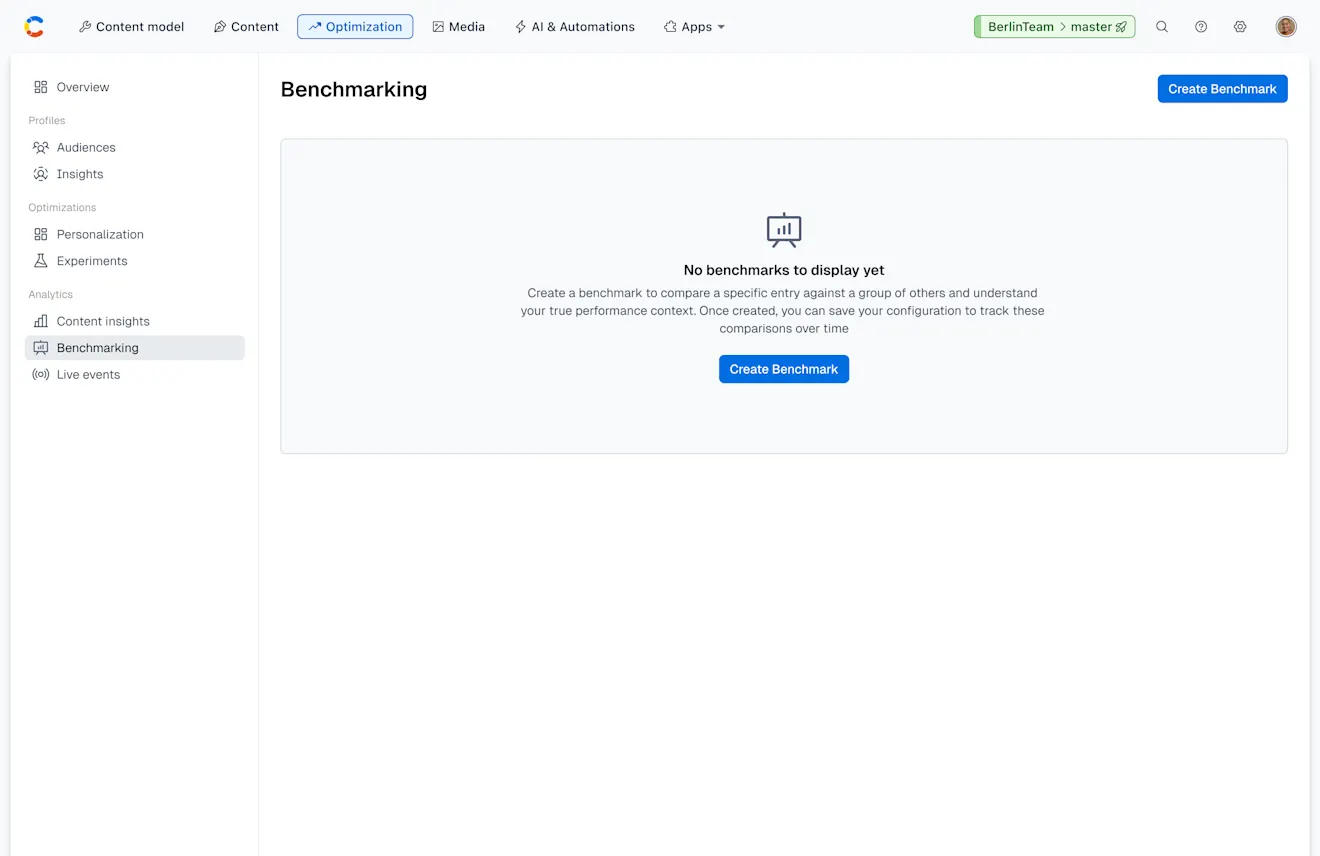 Analytics: Benchmarking