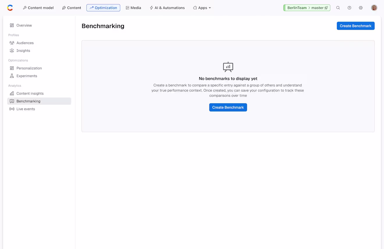 Analytics: Benchmarking