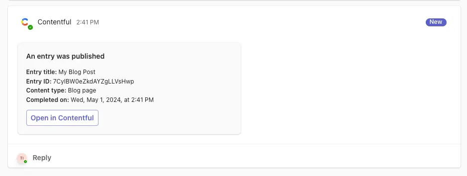 Microsoft Teams Message