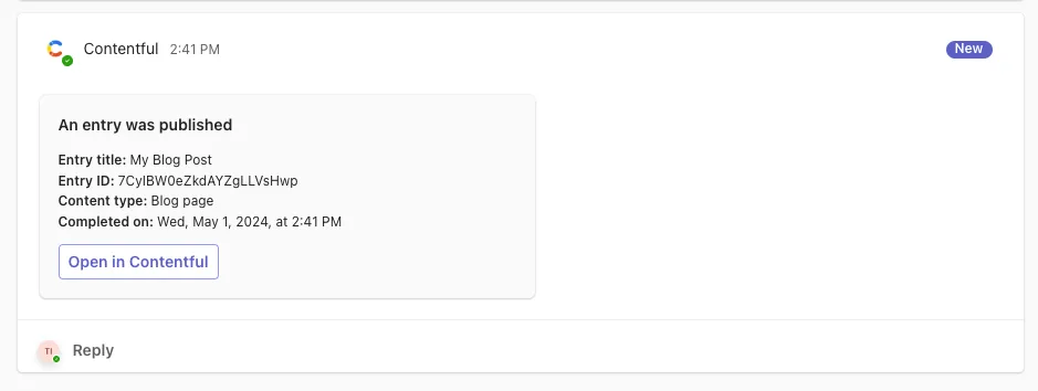 Microsoft Teams Message