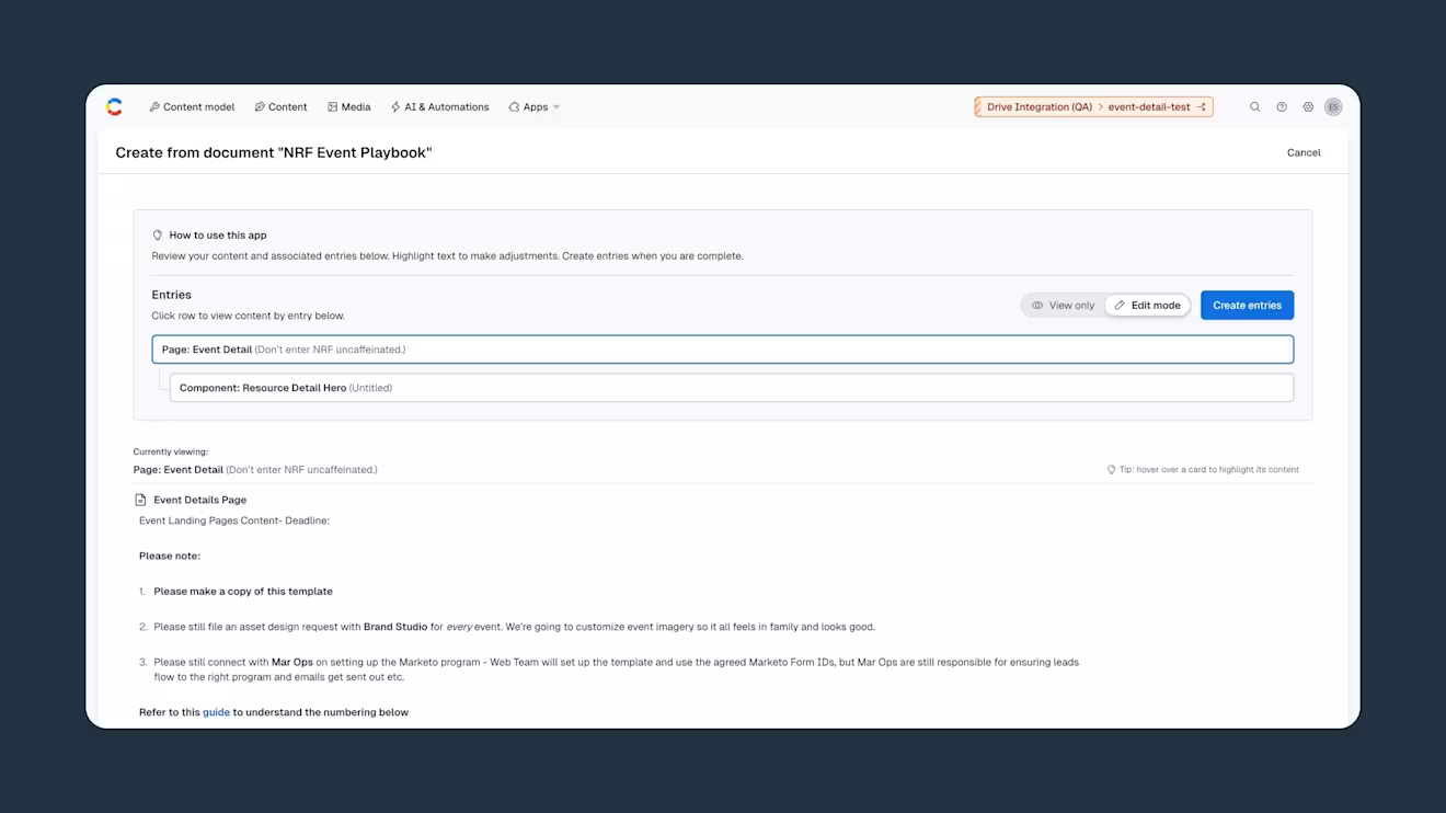 Drive Integration app review AI suggestions