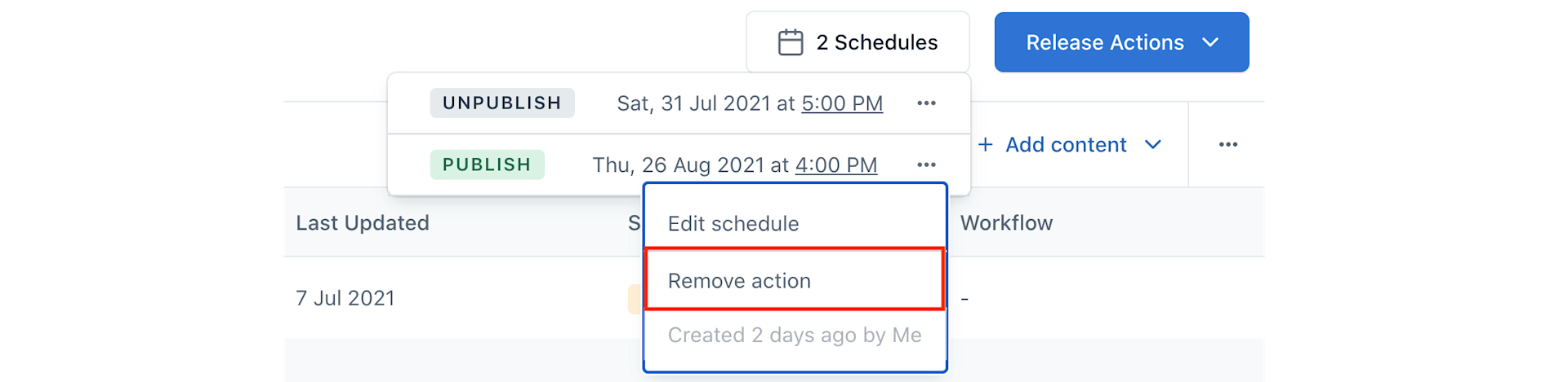 Launch Cancel schedule 501