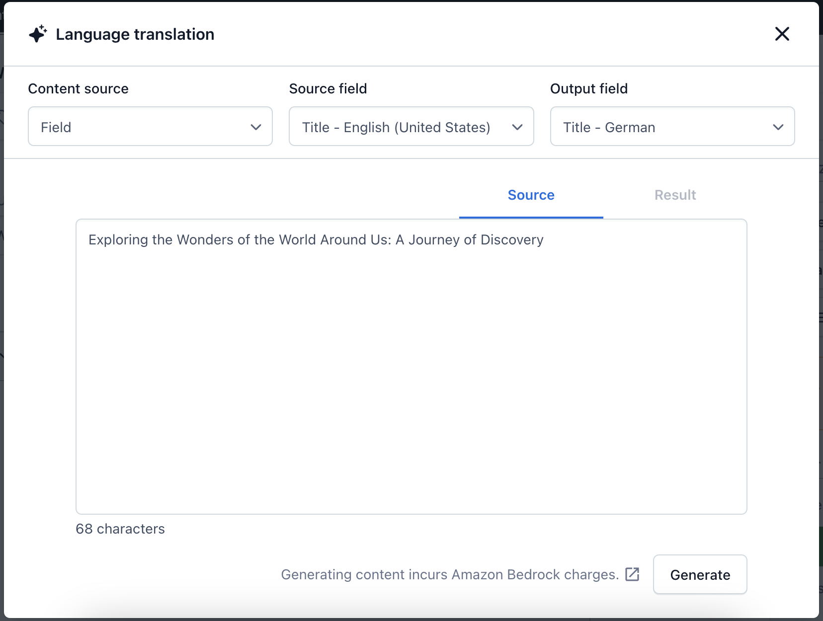 Amazon Bedrock Translation