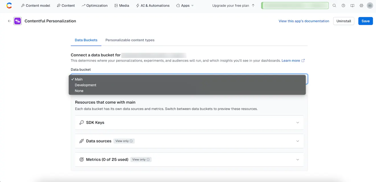 Ctfl Personalization: Connect different data bucket