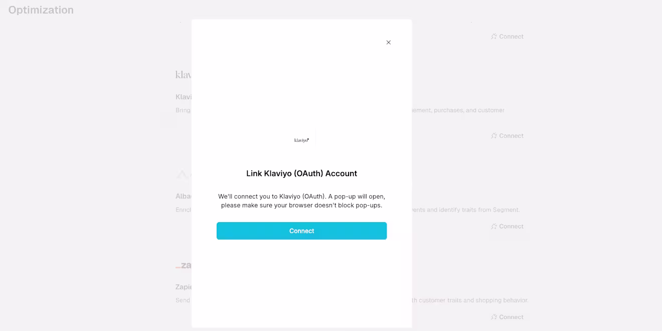 CP: Klaviyo authentication
