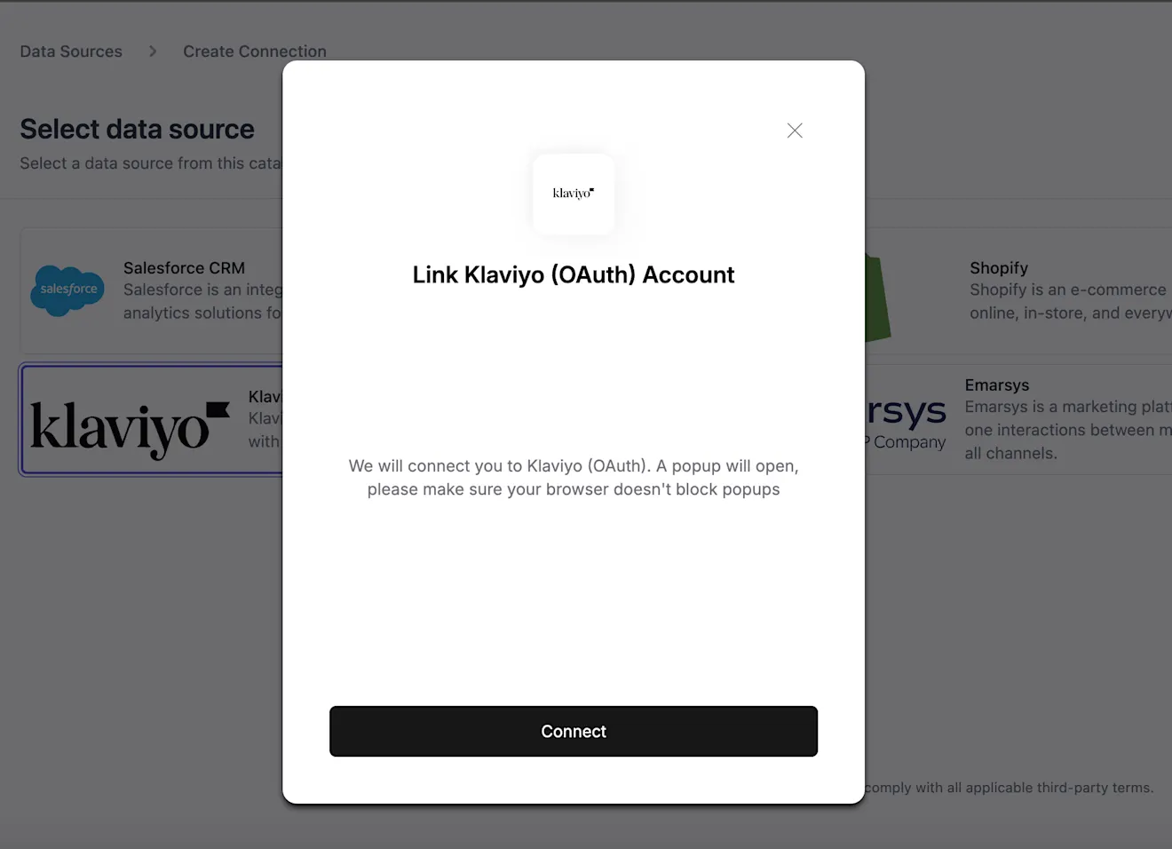 CP: Klaviyo authorization