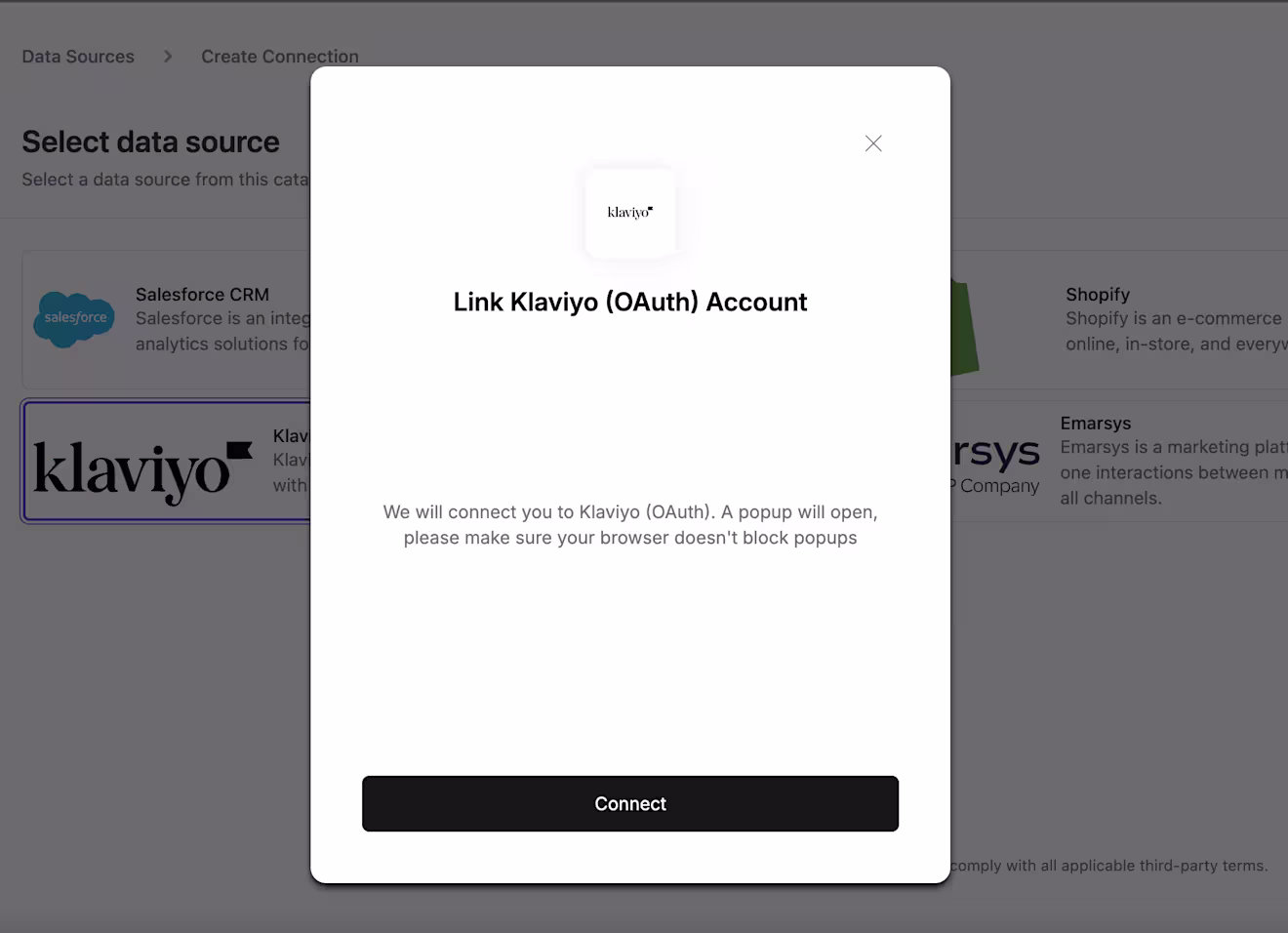 CP: Klaviyo authorization