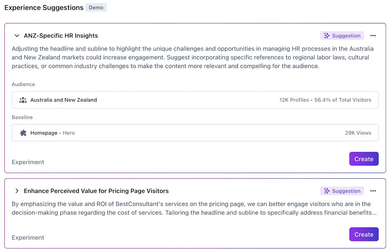 CP AI: Experience suggestion in field entry
