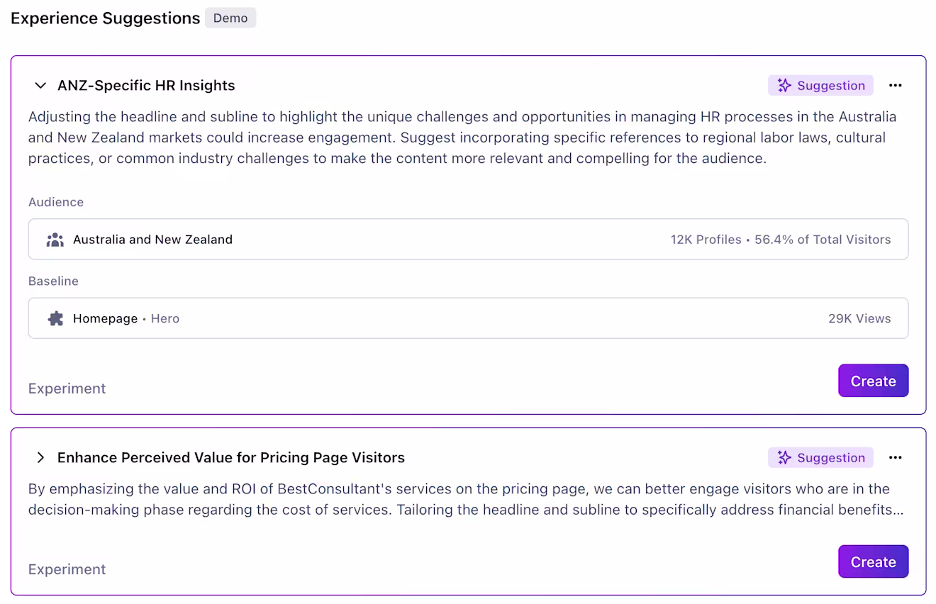 CP AI: Experience suggestion in field entry