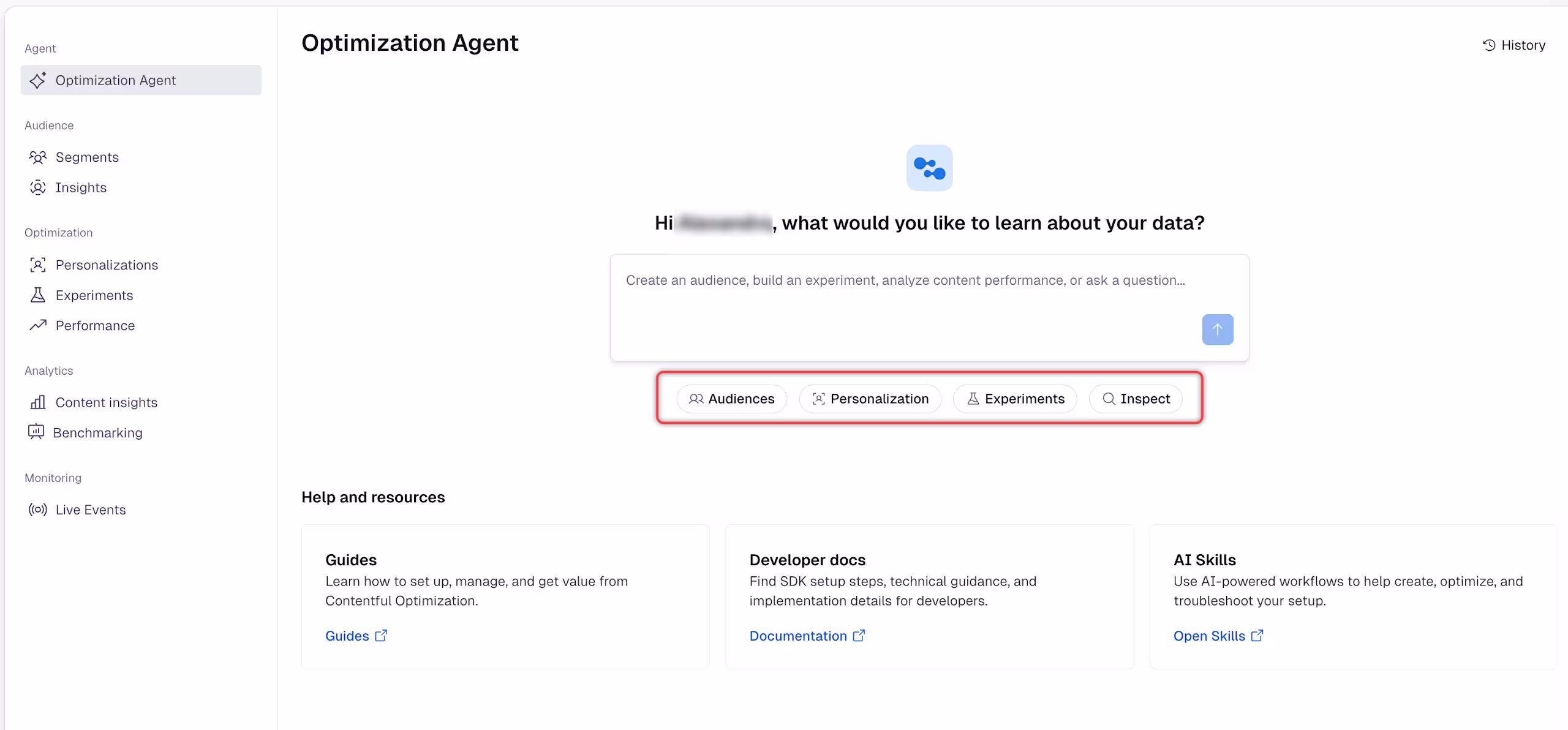 Optimization Agent: Suggestions