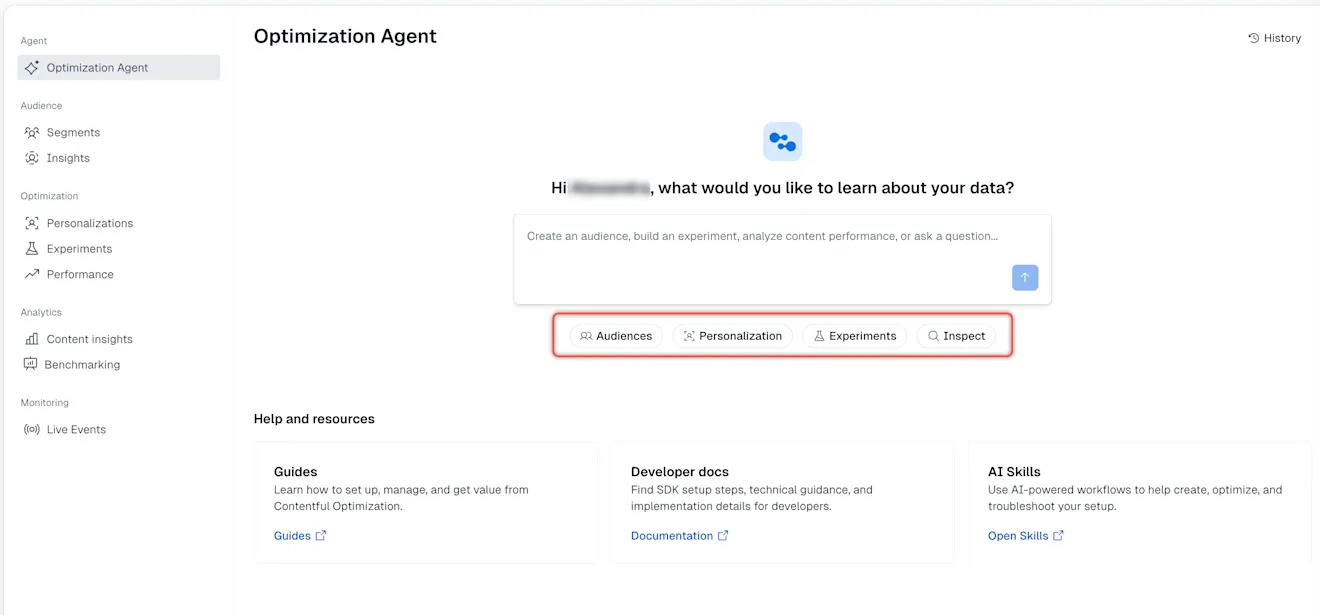 Optimization Agent: Suggestions