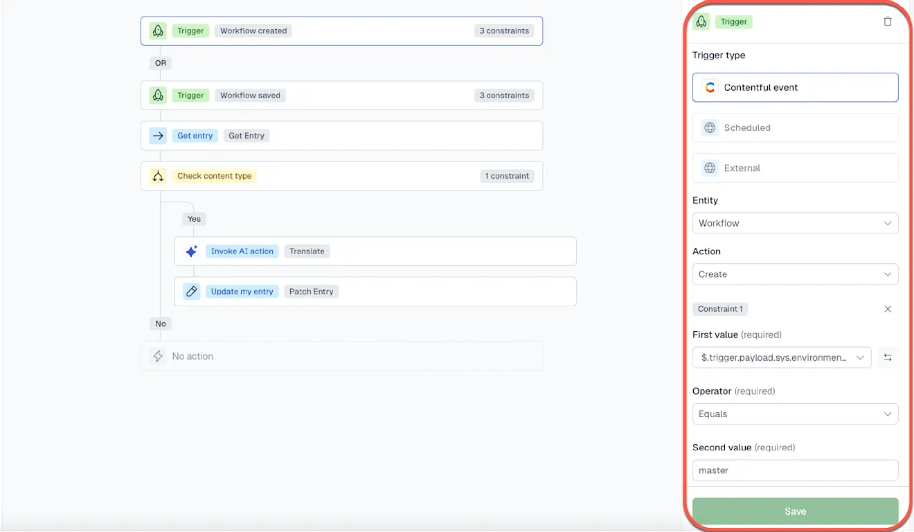 automation builder triggers