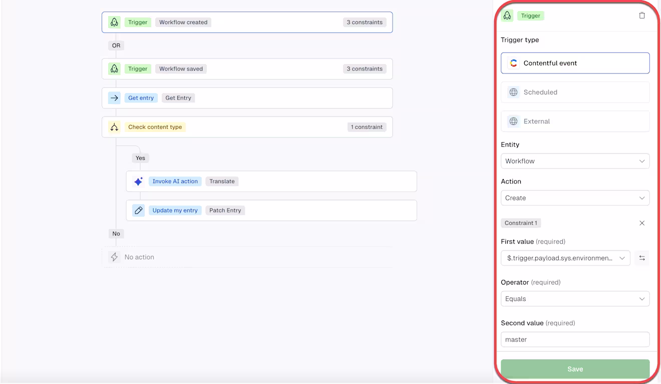 automation builder triggers