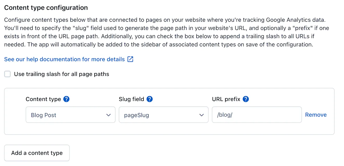Google Analytics 4 Content Type Selection