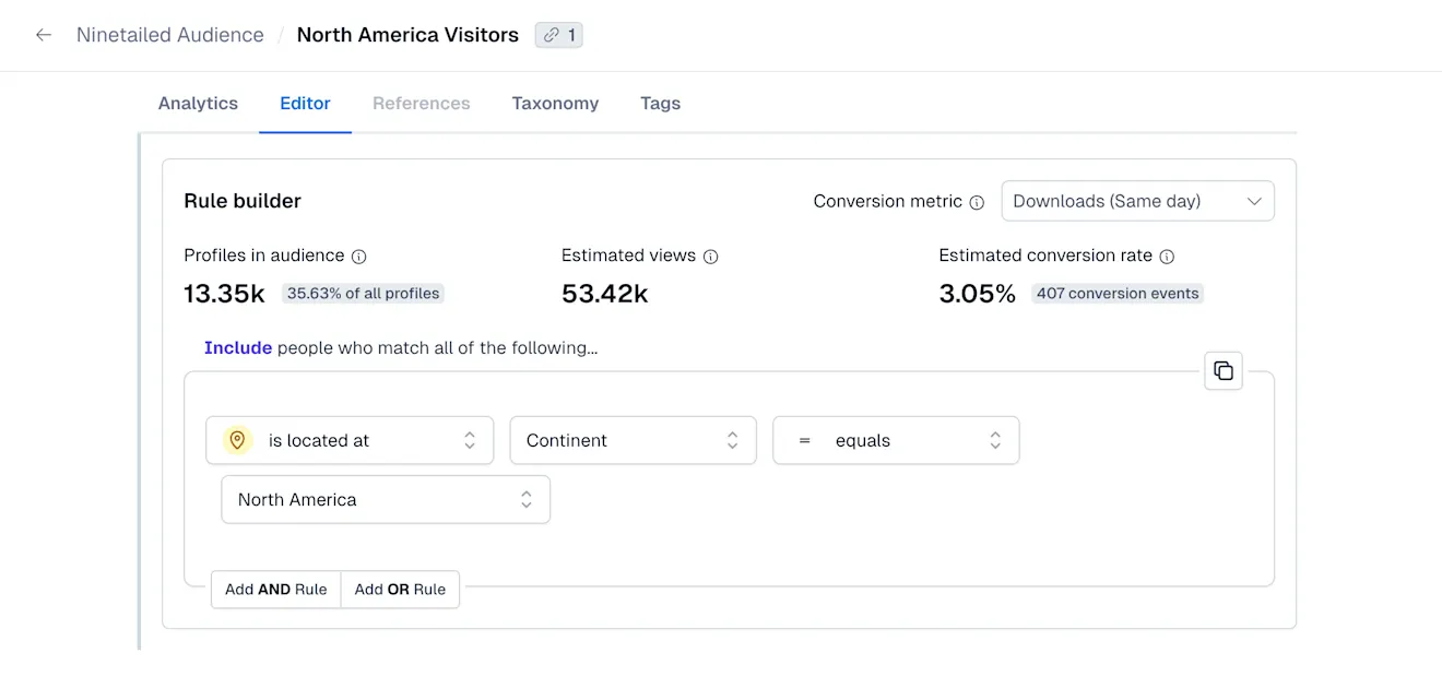 Analytics: Audience estimations