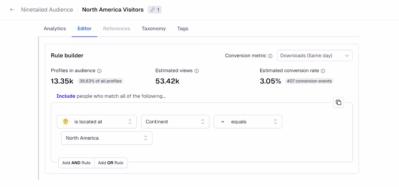 Analytics: Audience estimations