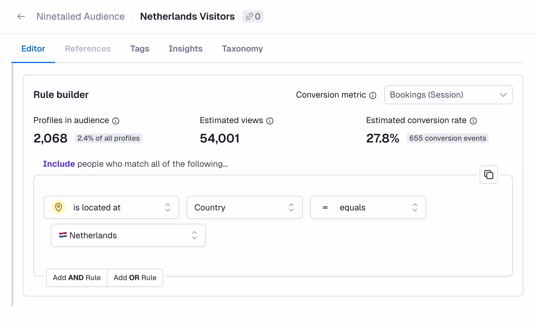 Analytics: Audience estimations