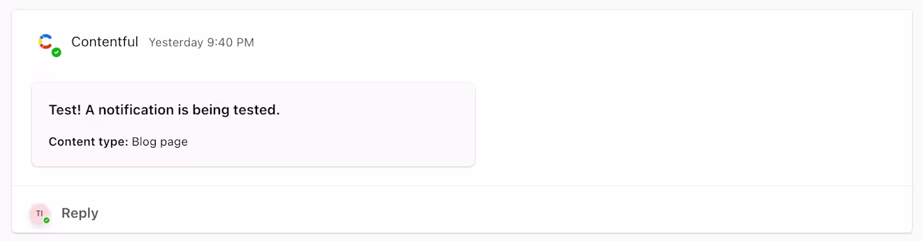 Microsoft Teams Test Message