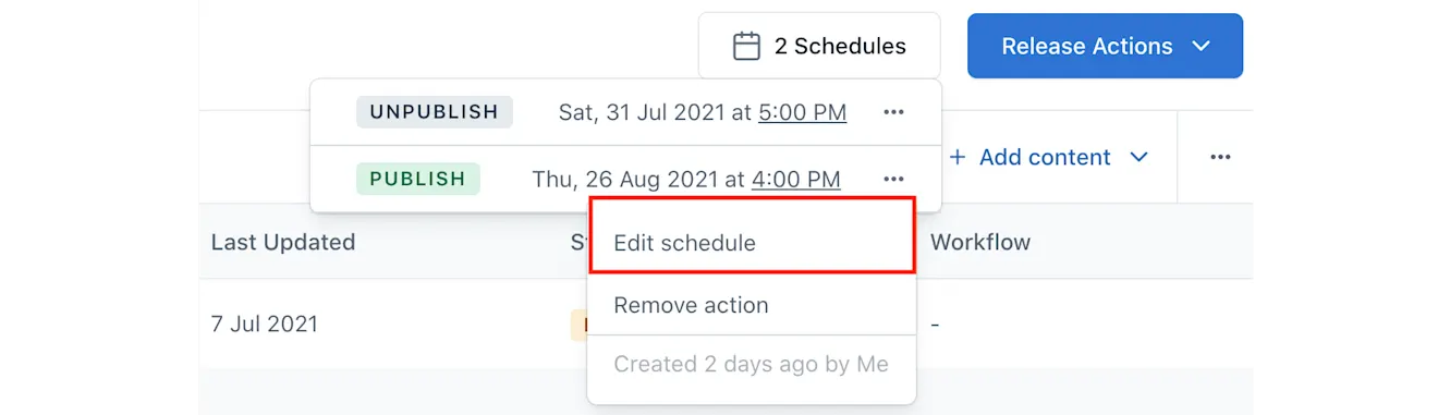 Launch Edit schedule 901