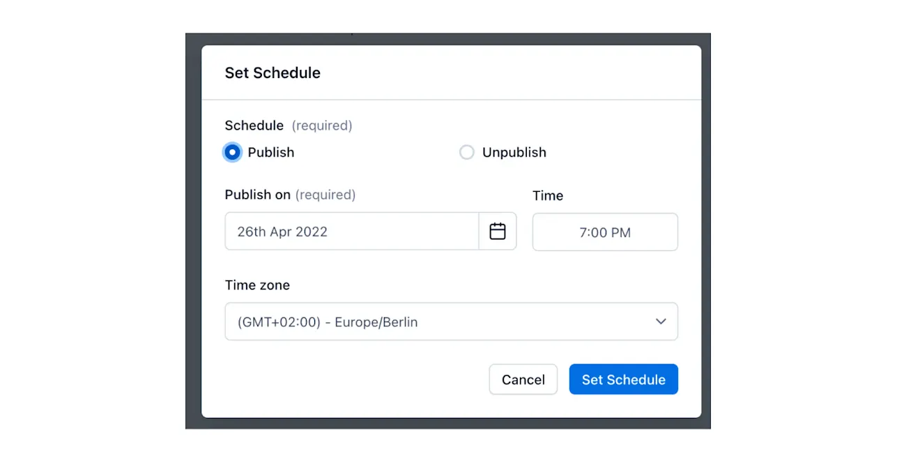 Launch Edit schedule 902