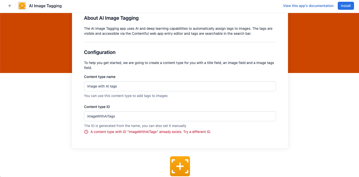 App AI Image Tagging Installation