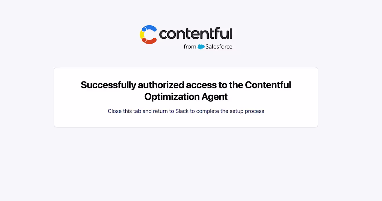Opt Slack Agent: Agent was authorized