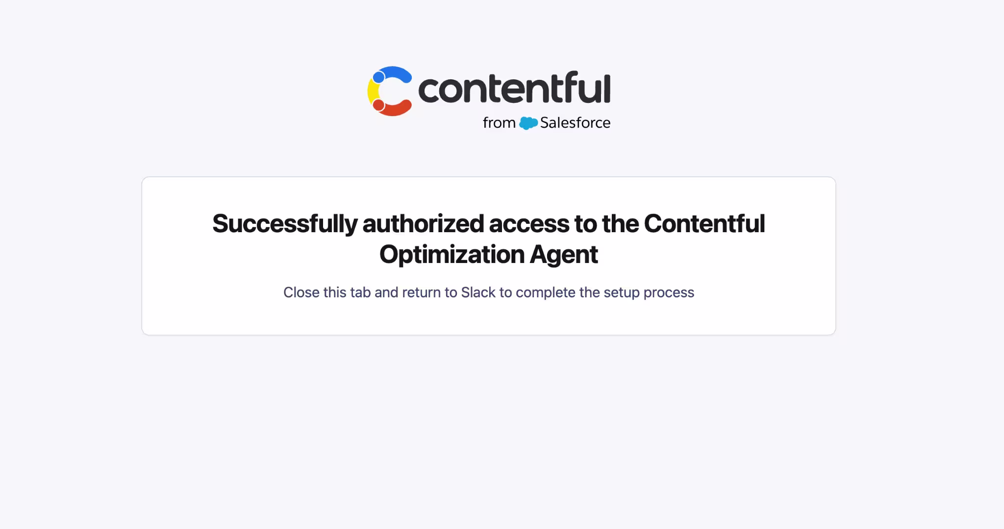 Opt Slack Agent: Agent was authorized