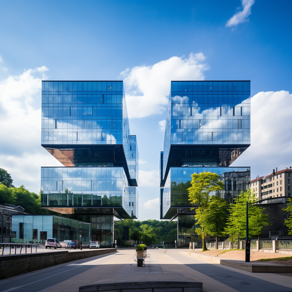 Contemporary office buildings in Luxembourg