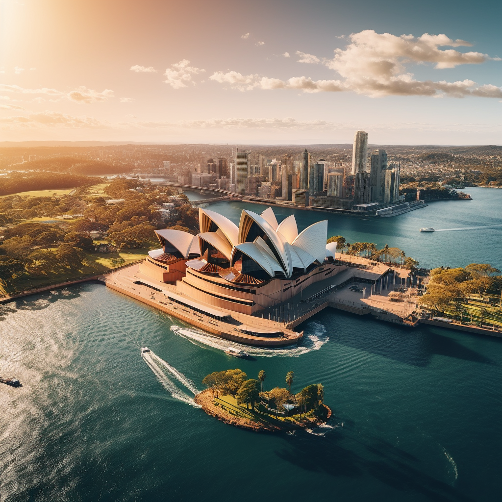 Sydney Opera House and city view symbolizing Australia