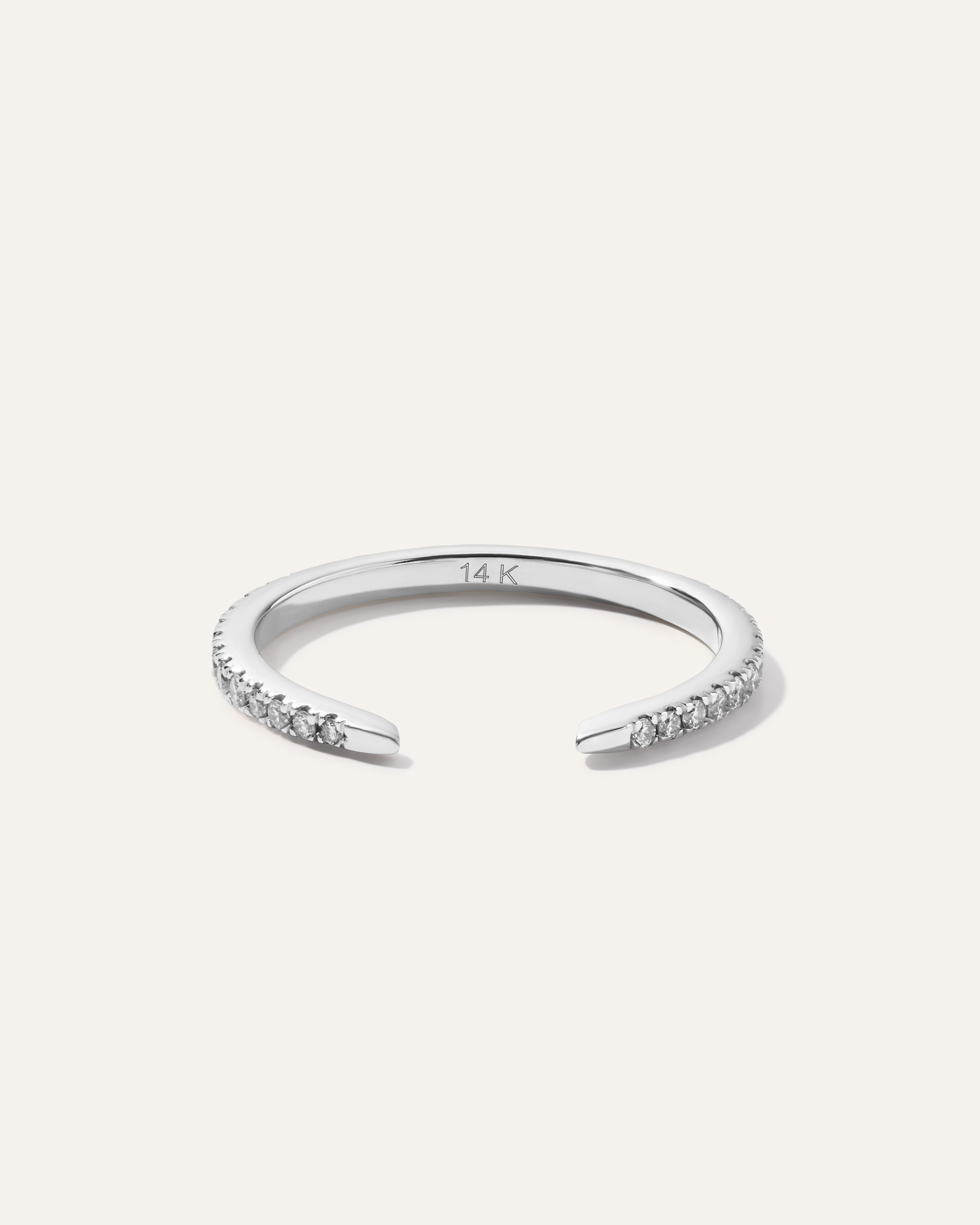 14K Diamond Open Claw Ring