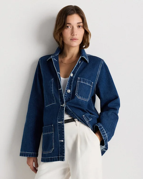 100% Organic Cotton Denim Chore Jacket