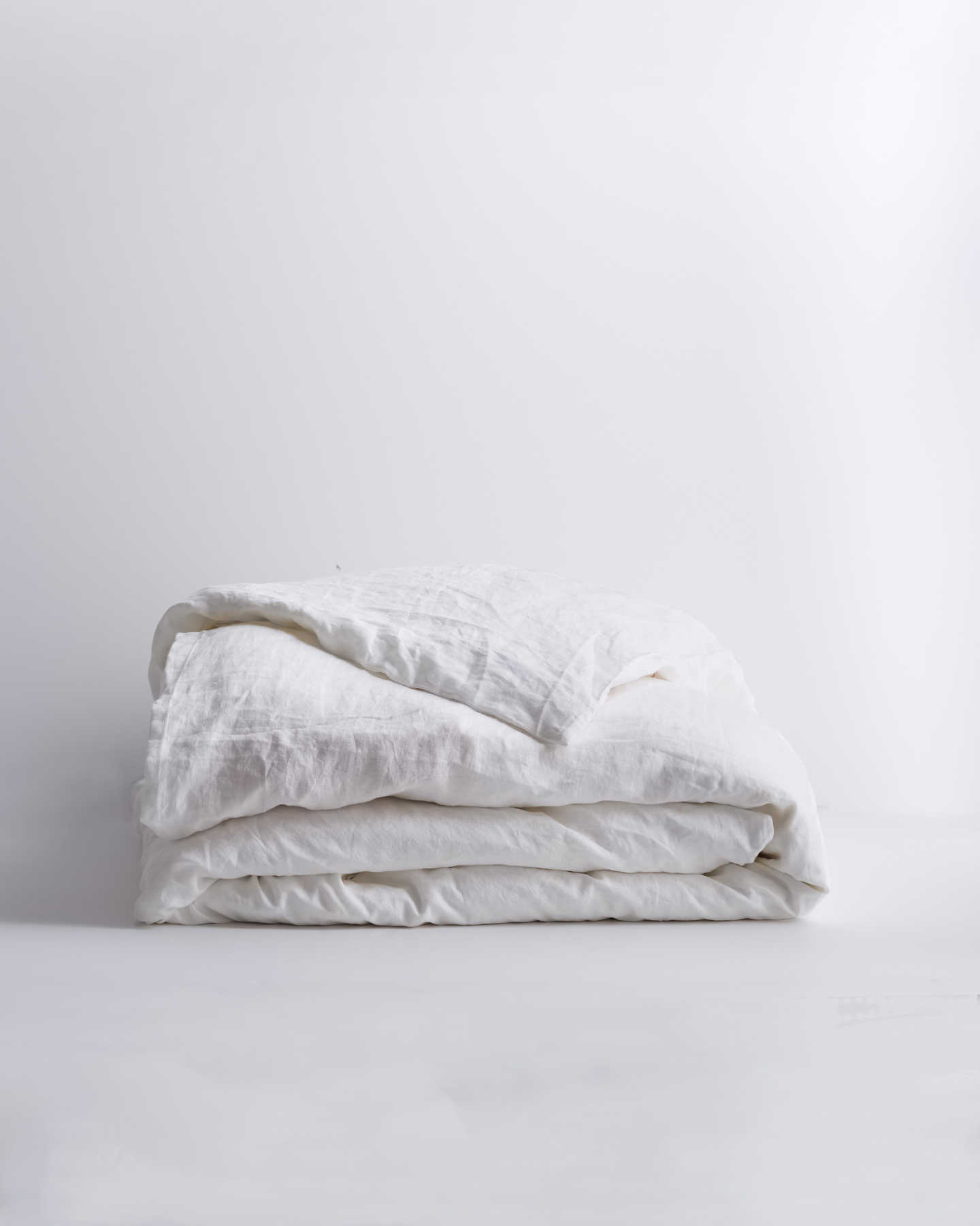 European Linen Duvet Cover - White