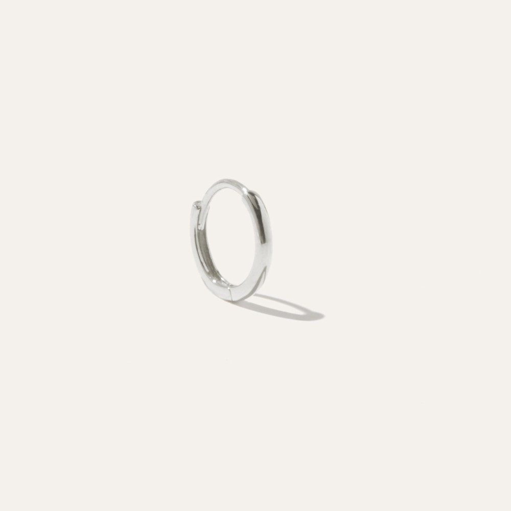 Quince Women's 14k Solo Mini Hoop Earrings In Metallic
