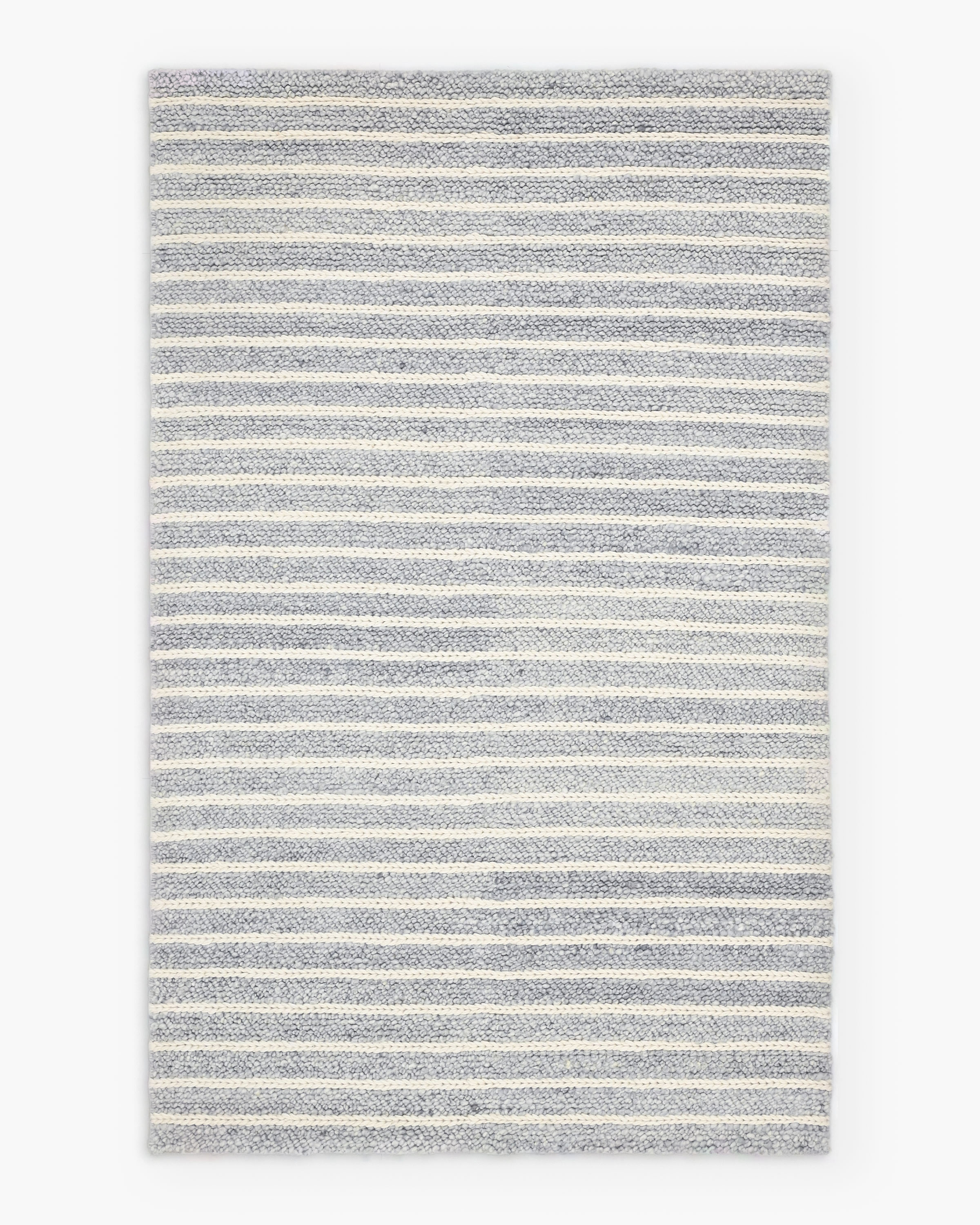 Quince Floyd Wool Rug In Grey/white