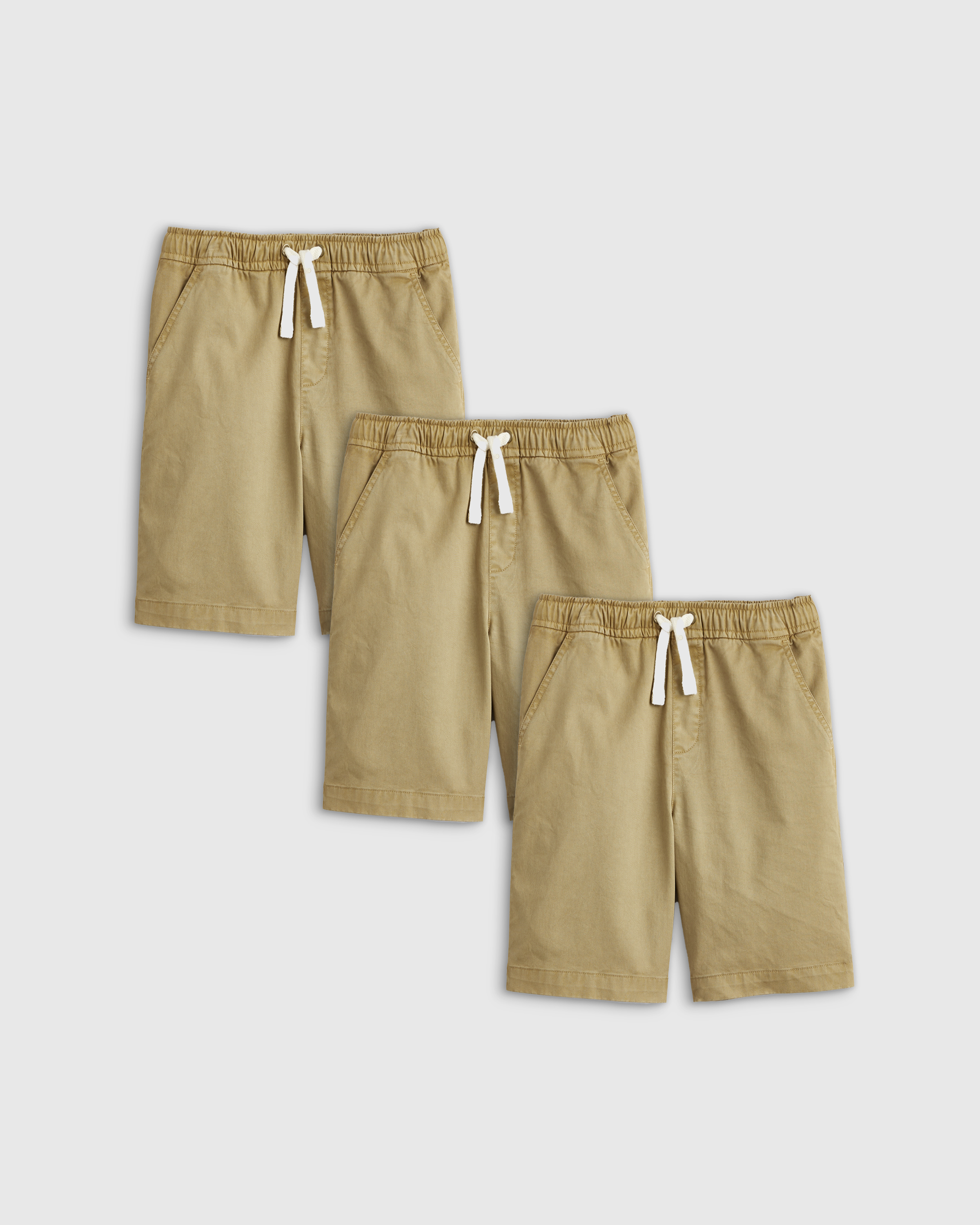 Shop Quince Stretch Chino Shorts 3-pack In Khaki