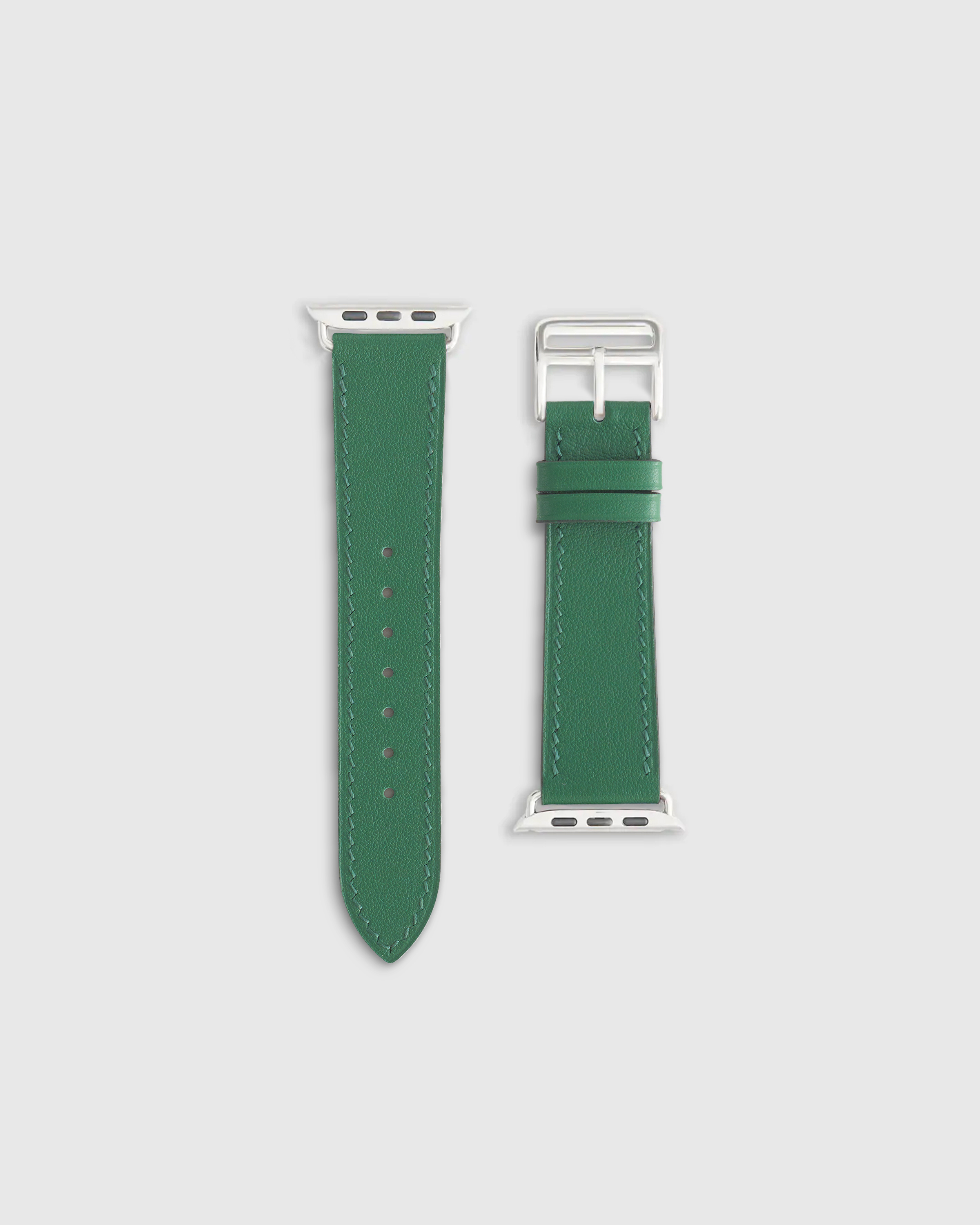 Quince Leather Apple Watch Band In Dark Green
