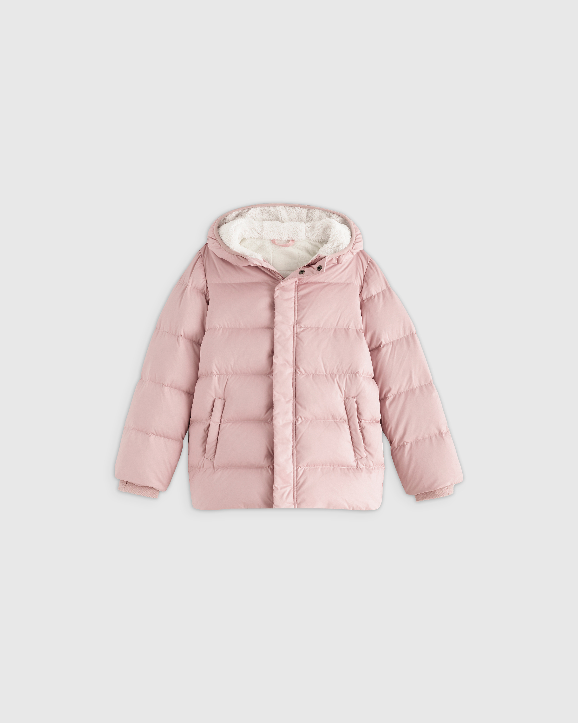 Shop Quince Heavyweight Down Puffer Coat In Pale Mauve