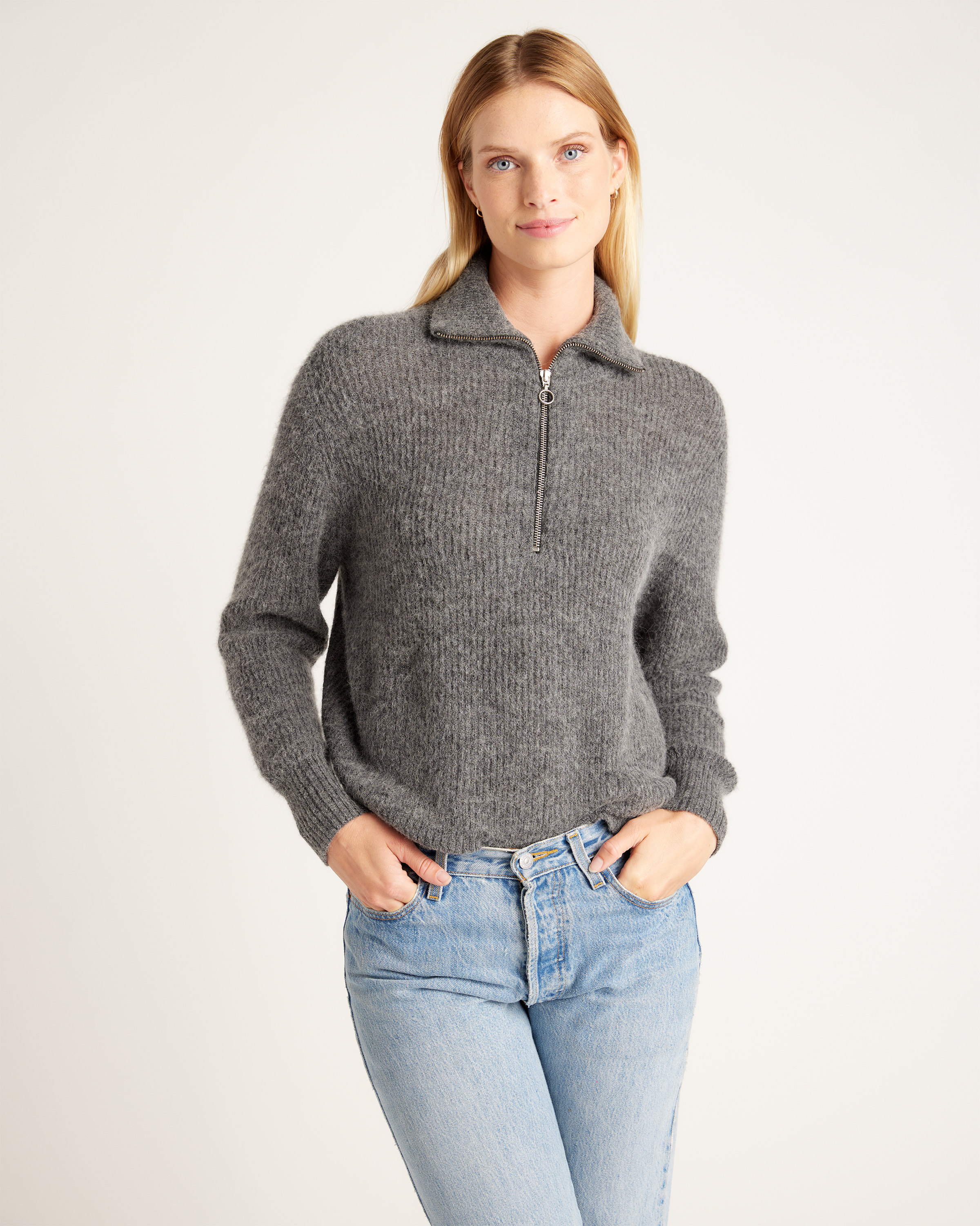 Alpaca Quarter Zip Sweater | Quince