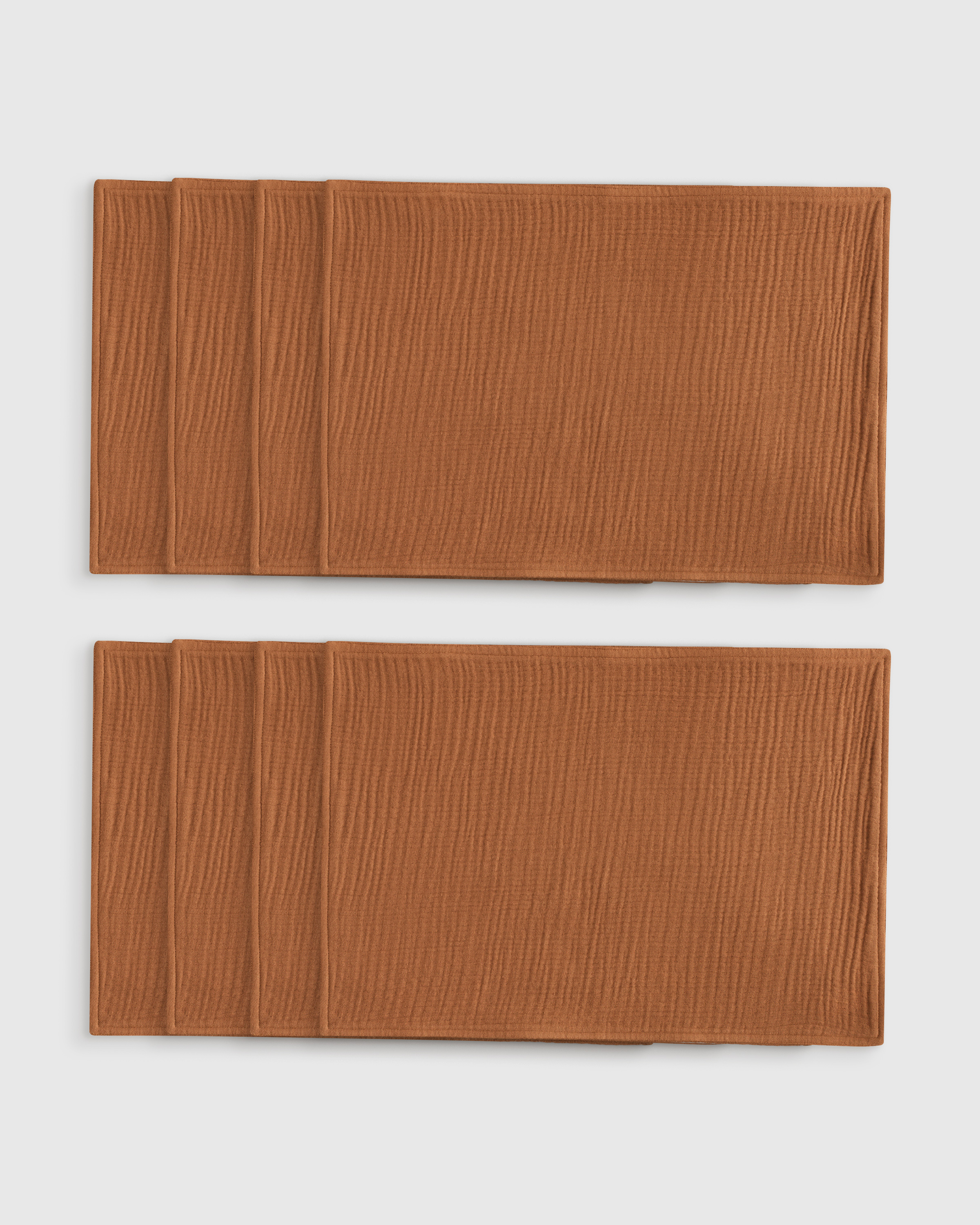 Organic Airy Gauze Placemats, Terracotta (Set of 8)