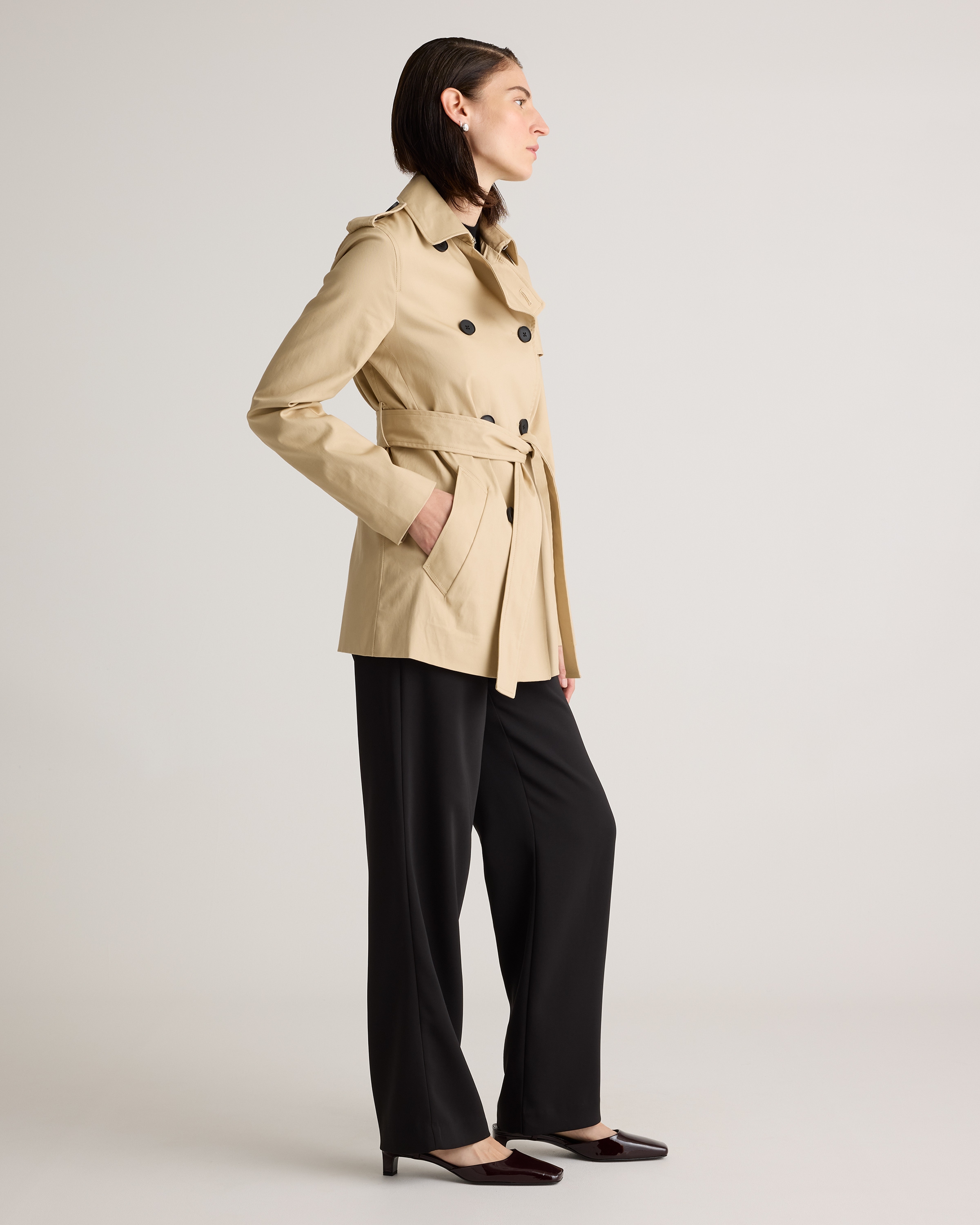 Comfort Stretch Short Trench Coat - thumbnail 5